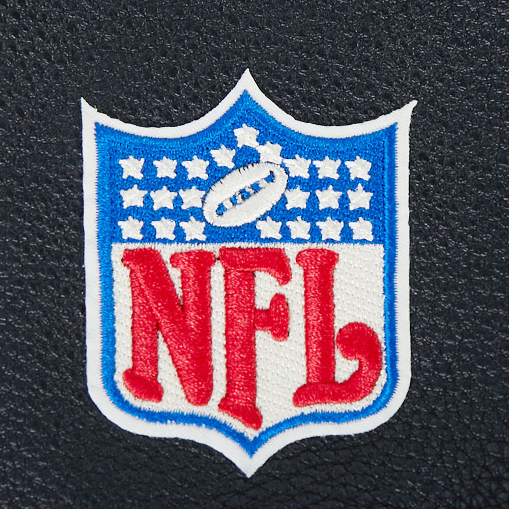 NFL SAN FRANCISCO 49ERS MODERN ORIGINALS MEN'S RIB WOOL VARSITY JACKET (EGGSHELL/ BLACK) - Image 11