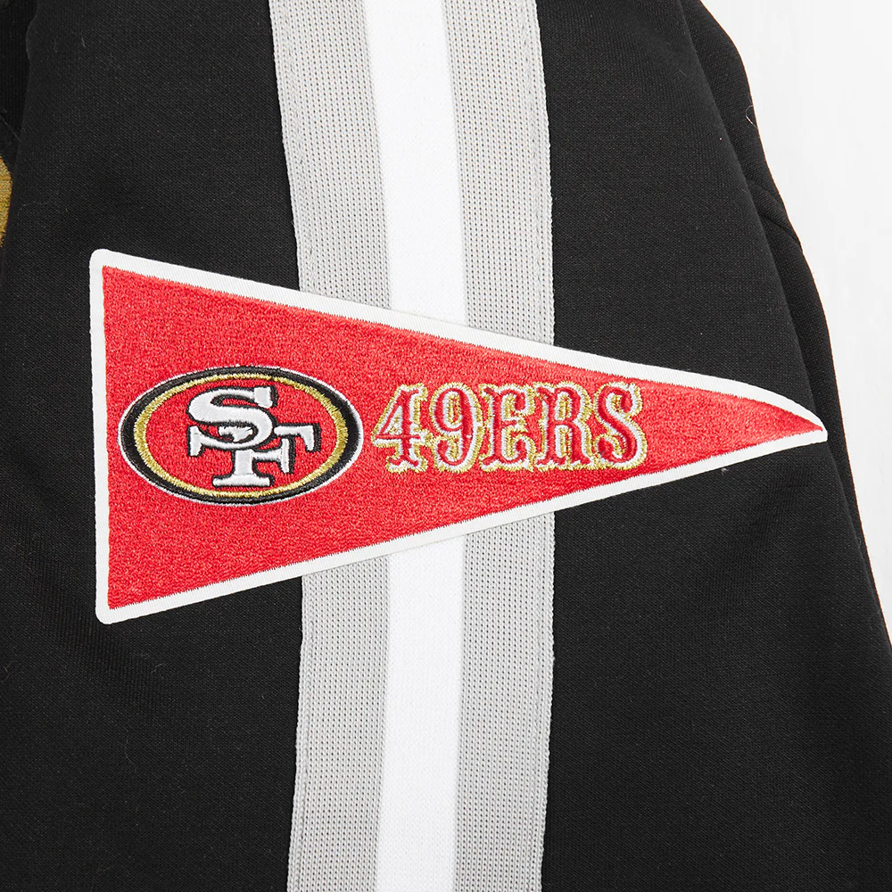 NFL SAN FRANCISCO 49ERS PRO GAME DAY MEN'S DBL KNIT JACKET (BLACK/SILVER/WHITE) - Image 15