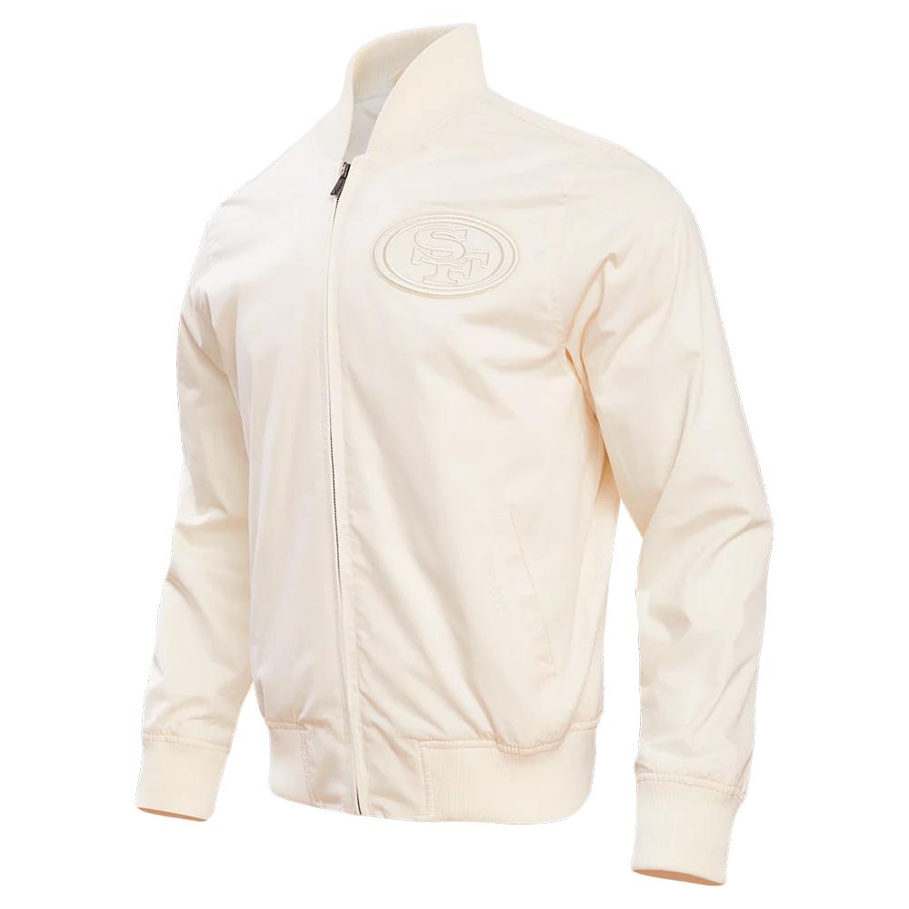 NFL SAN FRANCISCO 49ERS NEUTRAL MEN'S TWILL JACKET (EGGSHELL) - Image 2