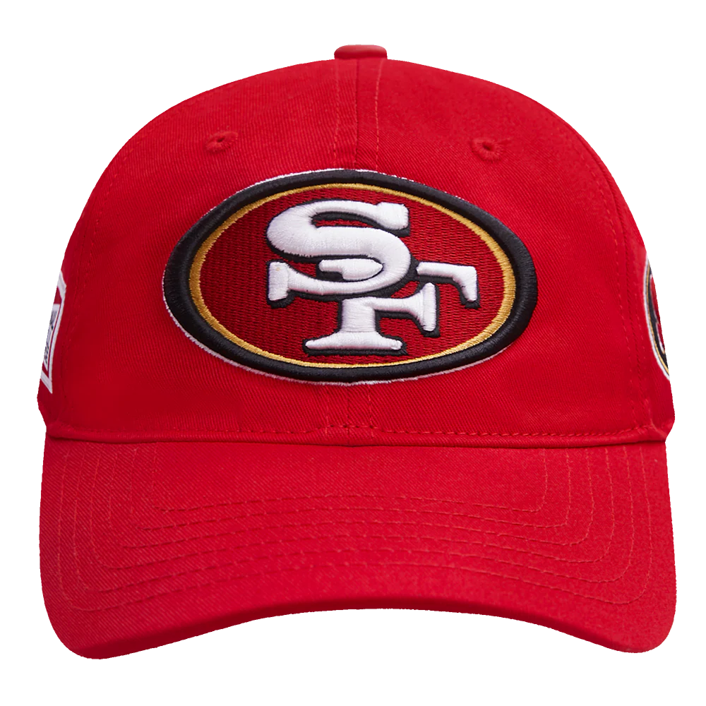 NFL SAN FRANCISCO 49ERS FAST LANE LOGO DAD HAT (RED)