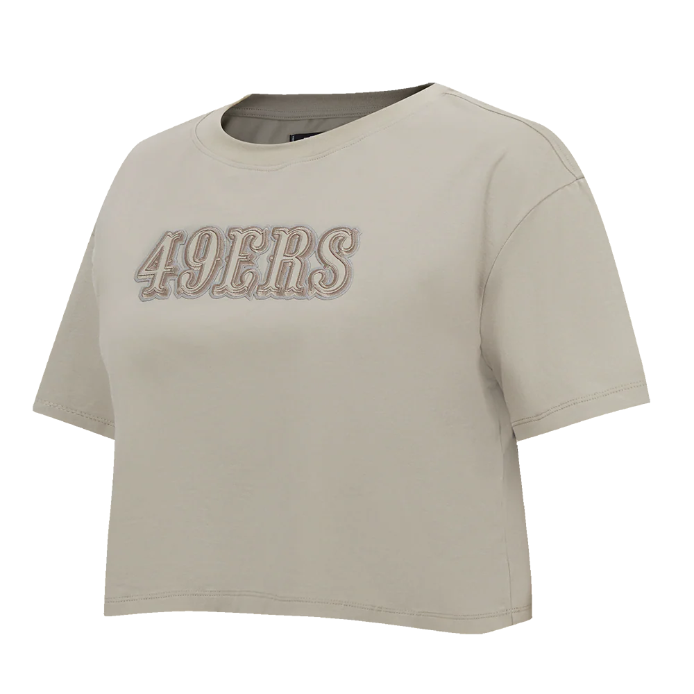 NFL SAN FRANCISCO 49ERS NEUTRAL WOMEN'S BOXY TEE (TAUPE) - Image 2
