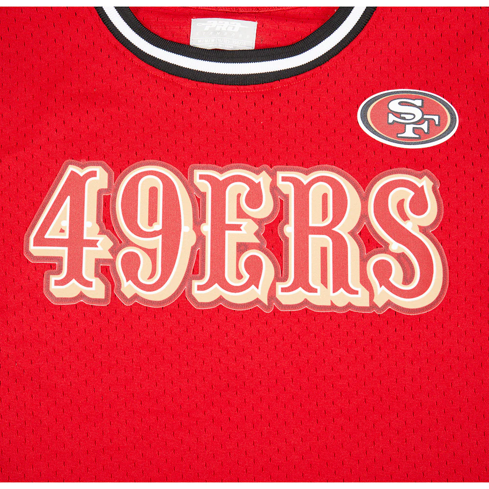 NFL SAN FRANCISCO 49ERS CLASSIC BIG BOYS SHORT SLEEVE MESH TEE (RED/BLACK) - Image 16