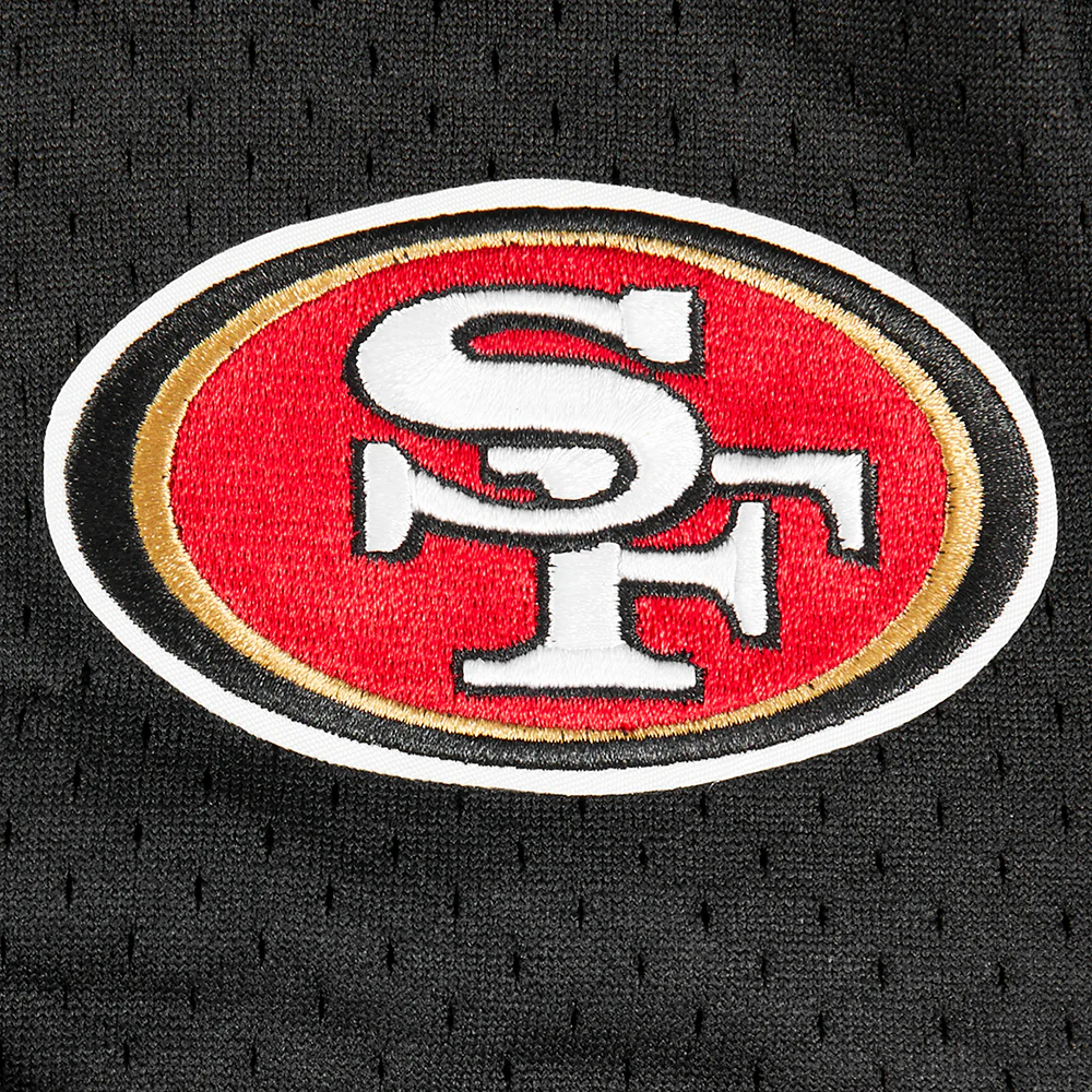 NFL SAN FRANCISCO 49ERS CLASSIC BIG BOYS MESH BUTTON DOWN SHIRT (BLACK/RED) - Image 18