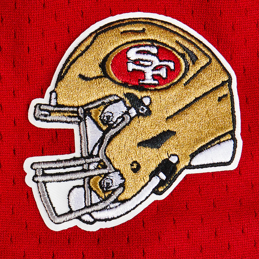 NFL SAN FRANCISCO 49ERS CLASSIC BIG BOYS MESH BUTTON DOWN SHIRT (RED/BLACK) - Image 17