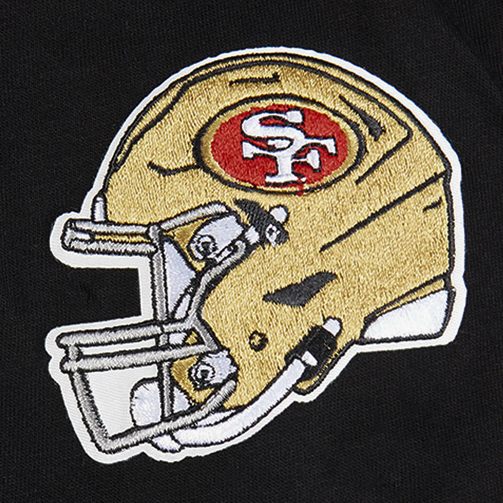 NFL SAN FRANCISCO 49ERS CLASSIC BIG BOYS SHORT SLEEVE STRIPED RIB TEE (BLACK/RED) - Image 6