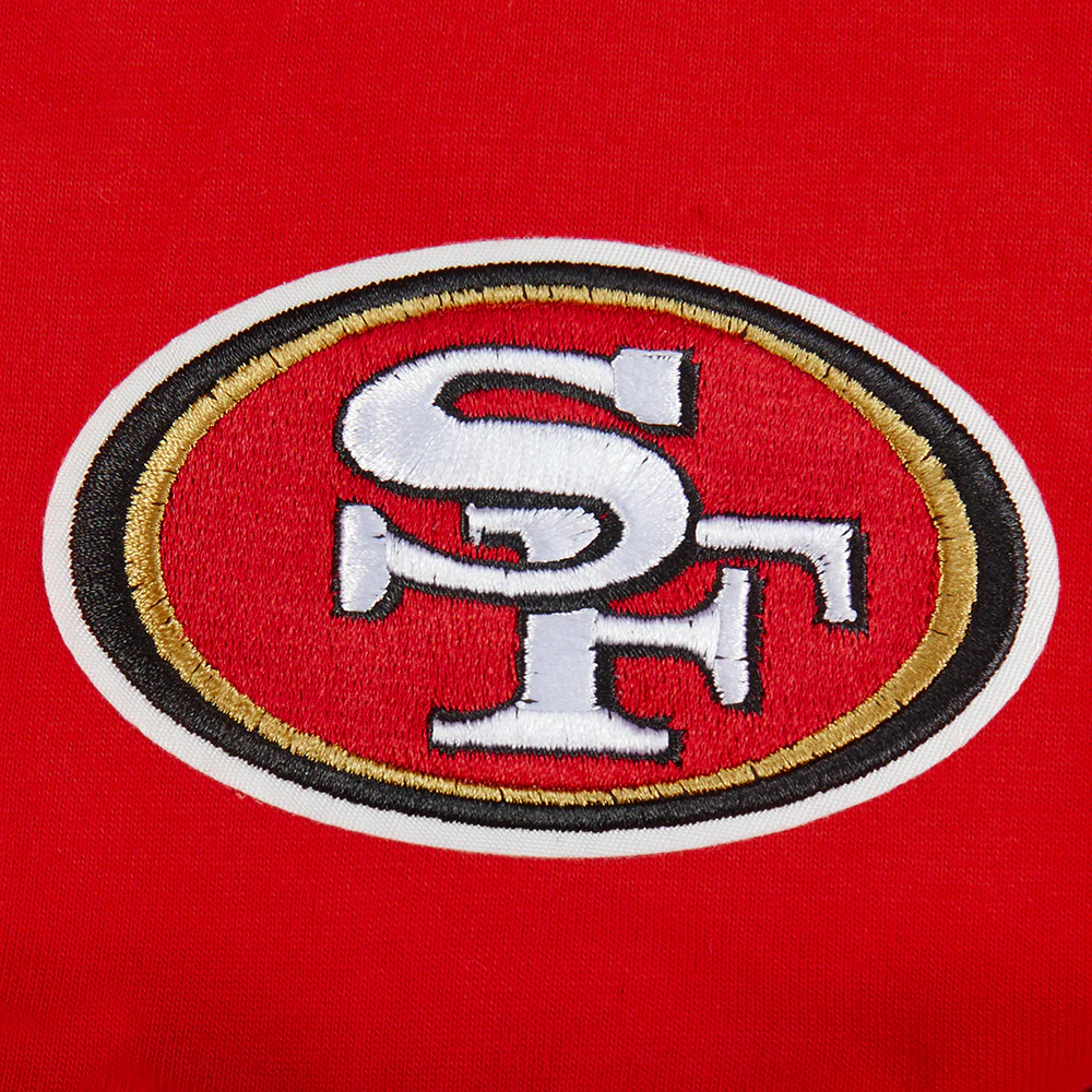 NFL SAN FRANCISCO 49ERS CLASSIC BIG BOYS SHORT SLEEVE STRIPED RIB TEE (RED/BLACK) - Image 5