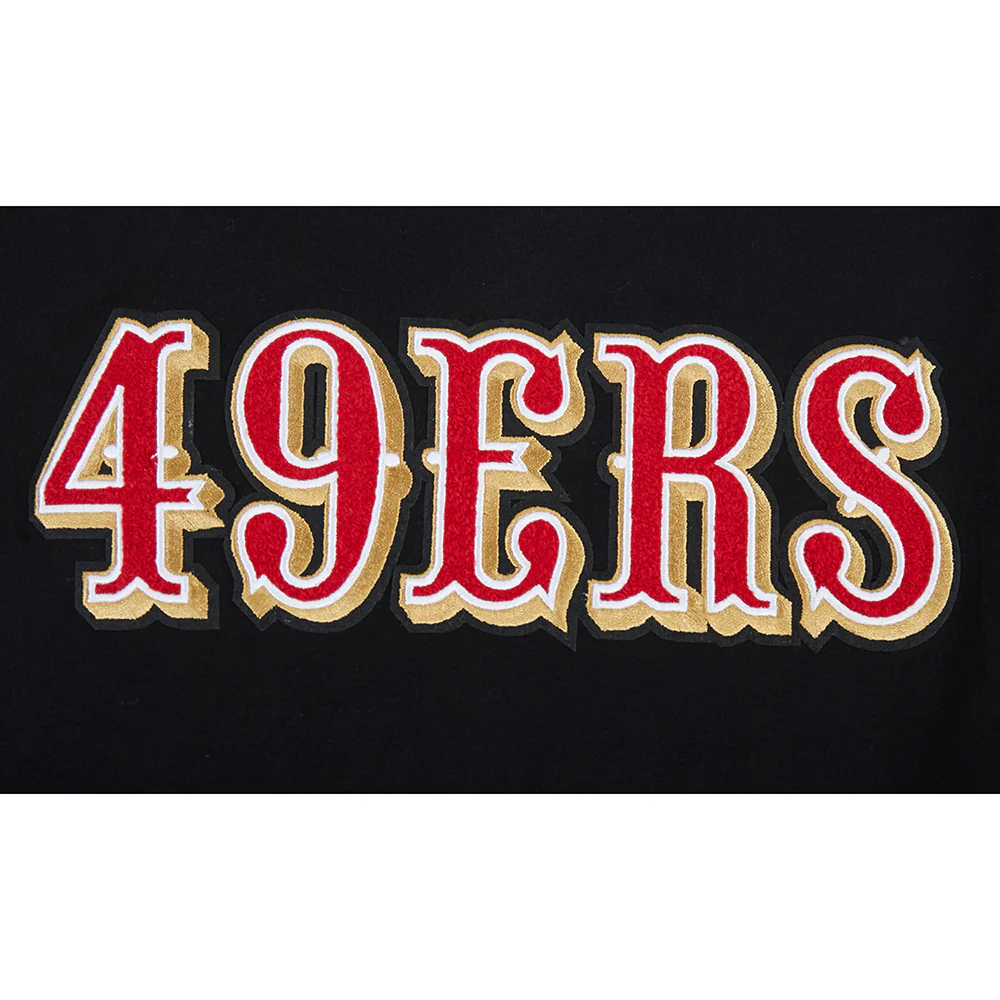 NFL SAN FRANCISCO 49ERS CLASSIC CHENILLE BIG BOY'S SS TEE (BLACK) - Image 3