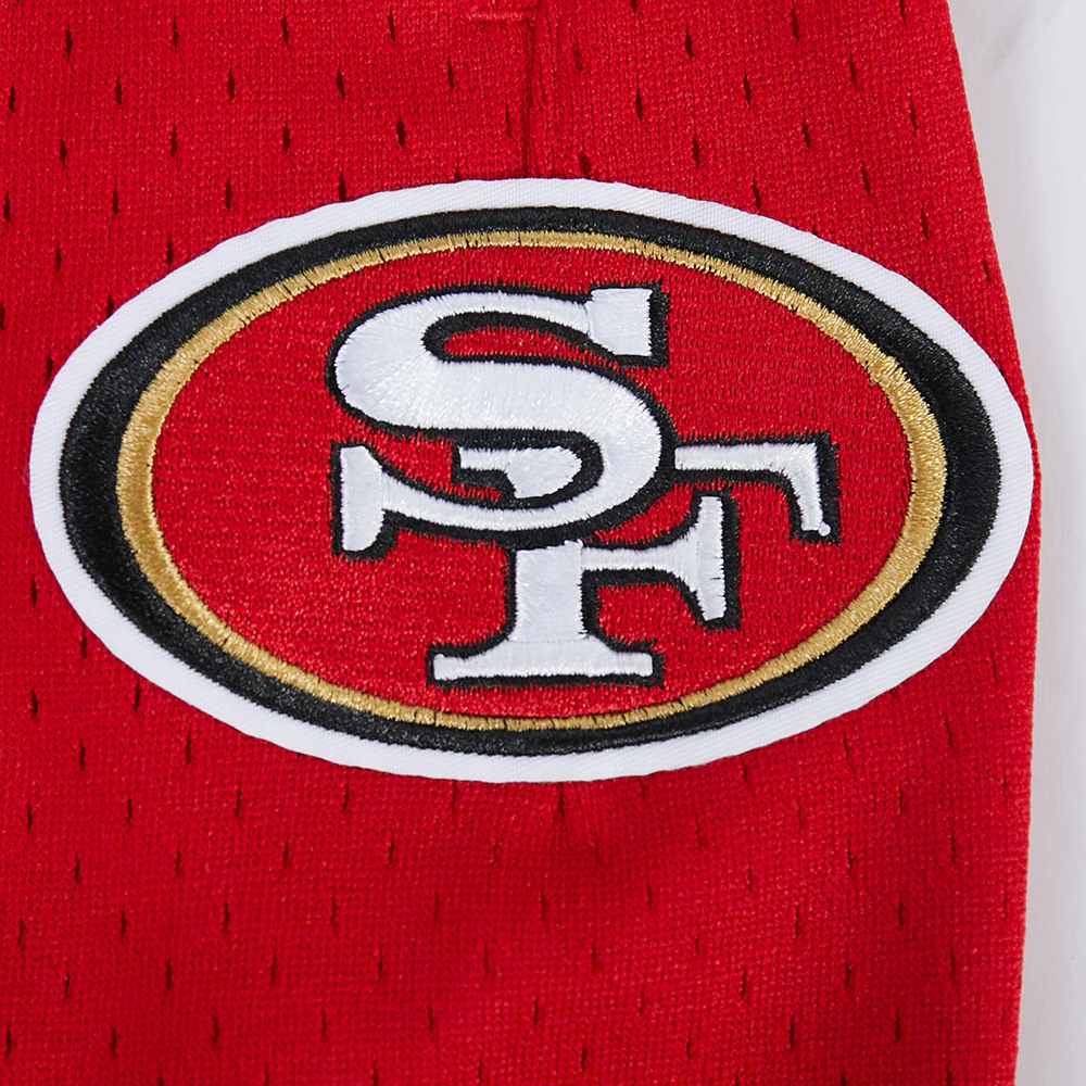 NFL SAN FRANCISCO 49ERS CLASSIC BIG BOY'S MESH SHORT (RED) - Image 8