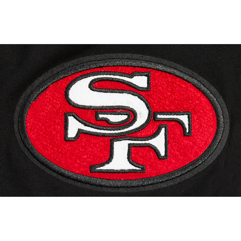 NFL SAN FRANCISCO 49ERS RETRO CLASSIC BIG BOYS FLEECE 2.0 SHORT (BLACK/RED) - Image 5