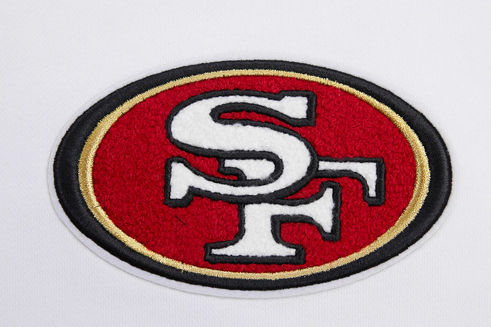 NFL SAN FRANCISCO 49ERS CLASSIC FLEECE HOODIE DRESS (WHITE) - Image 7