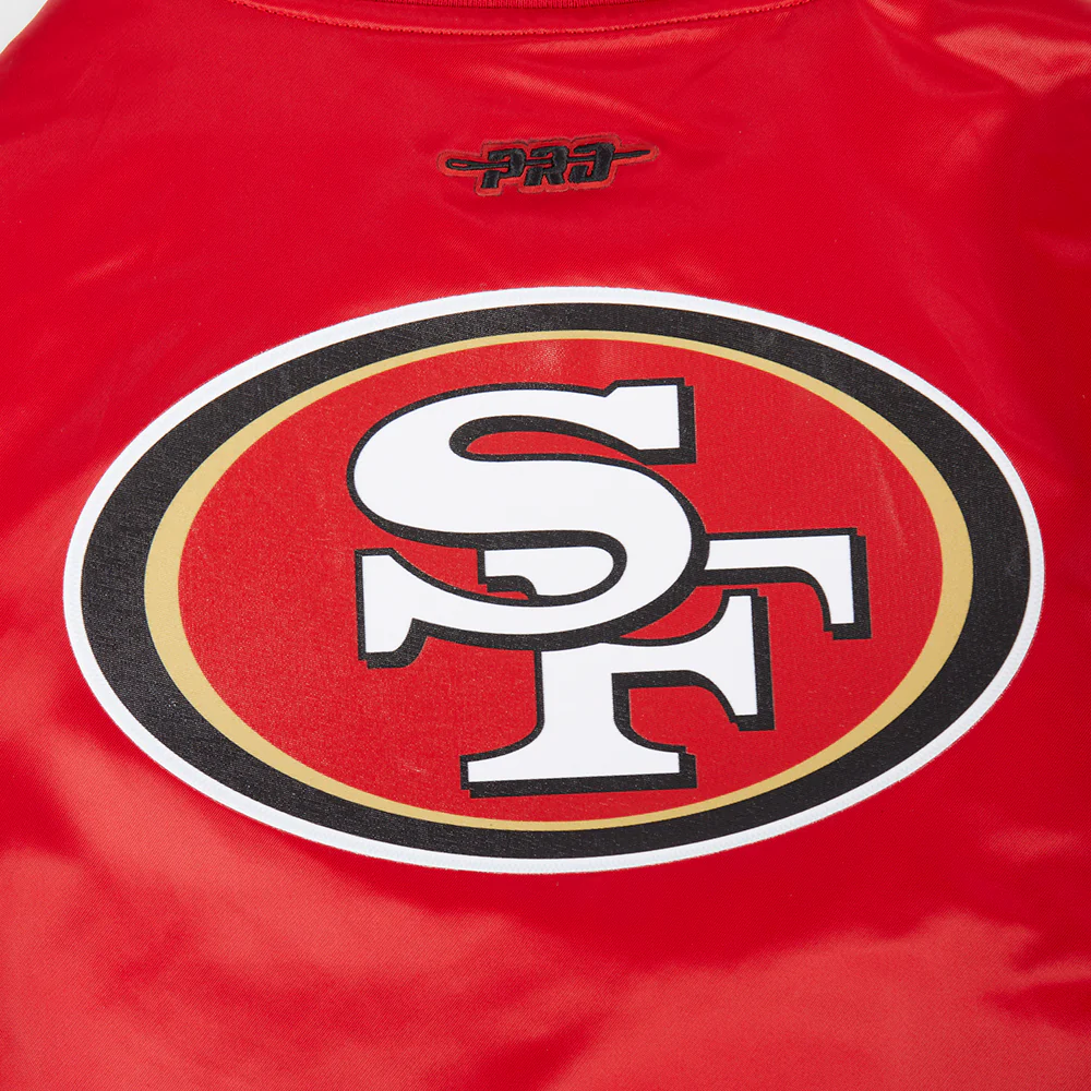 NFL SAN FRANCISCO 49ERS CLASSIC BIG BOY'S SATIN JACKET (RED) - Image 6