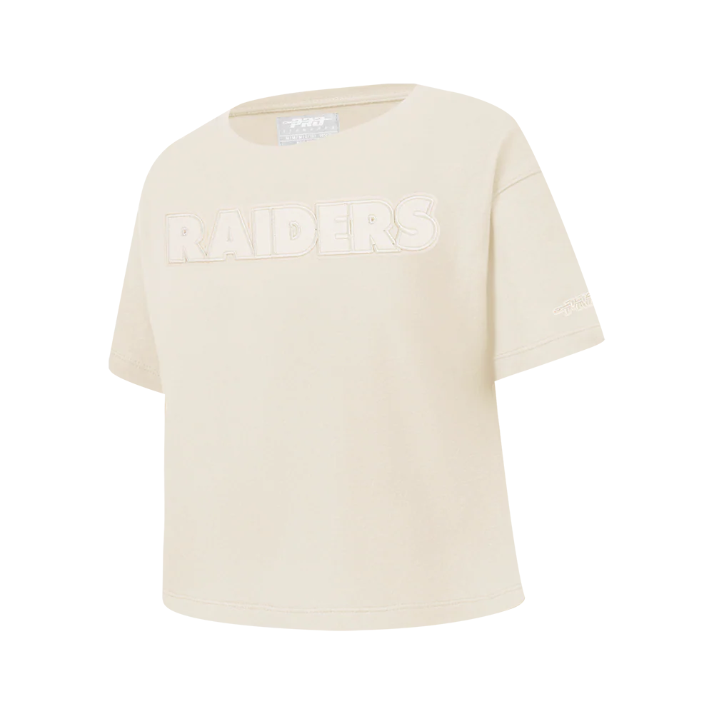 NFL SAN FRANCISCO 49ERS NEUTRAL BIG GIRLS SHORT SLEEVE BOXY TEE (EGGSHELL) - Image 2
