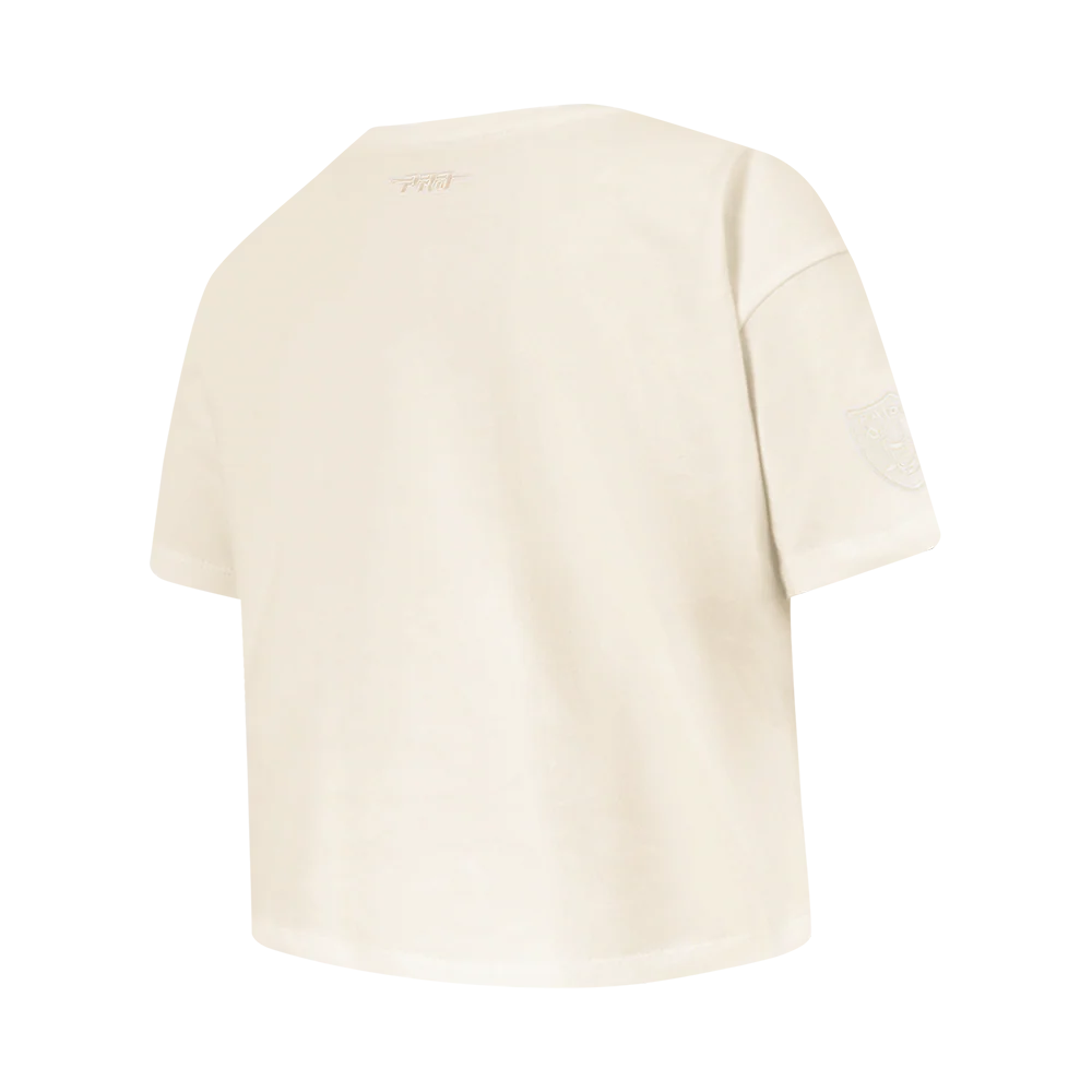 NFL SAN FRANCISCO 49ERS NEUTRAL BIG GIRLS SHORT SLEEVE BOXY TEE (EGGSHELL) - Image 4
