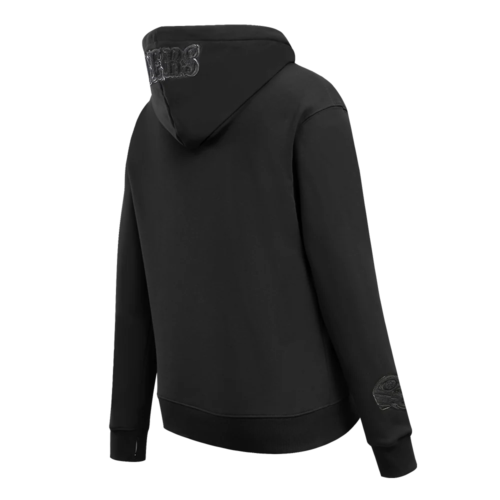 NFL SAN FRANCISCO 49ERS TRIPLE BLACK WOMEN'S FLEECE PULLOVER HOODIE (TRIPLE BLACK WOMEN'S) - Image 4