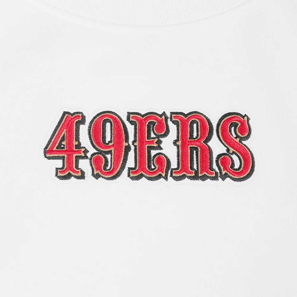 NFL SAN FRANCISCO 49ERS WINGSPAN WOMEN'S FLC CREWNECK (WHITE) - Image 7