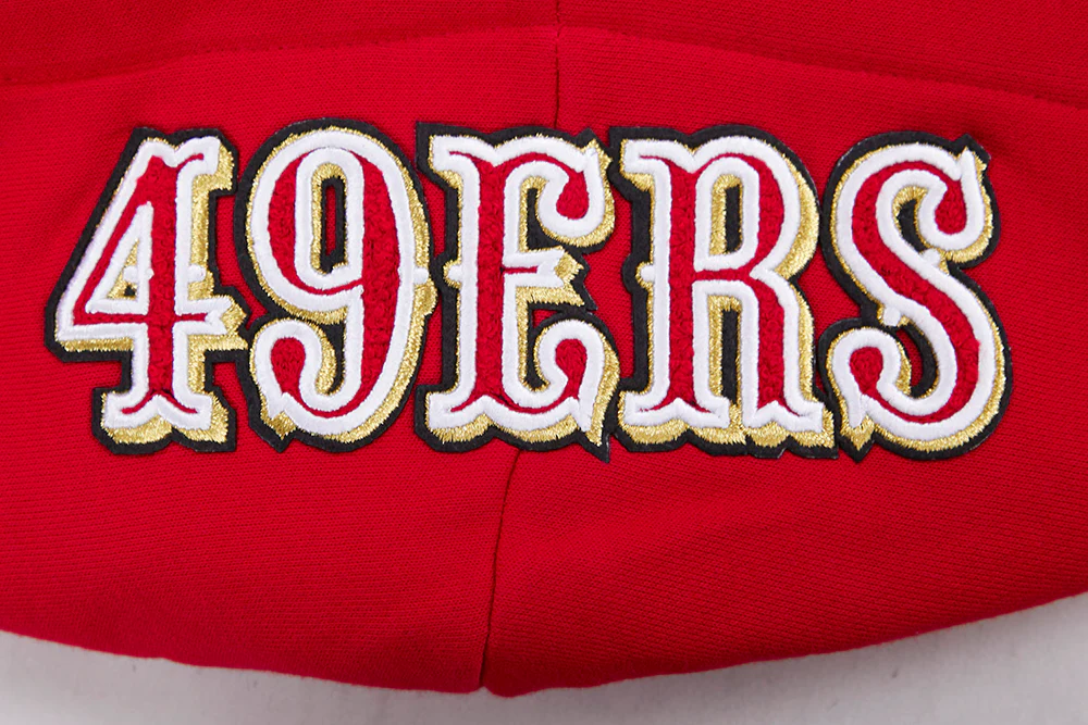 NFL SAN FRANCISCO 49ERS CLASSIC WOMEN'S PULLOVER HOODIE (RED) - Image 7