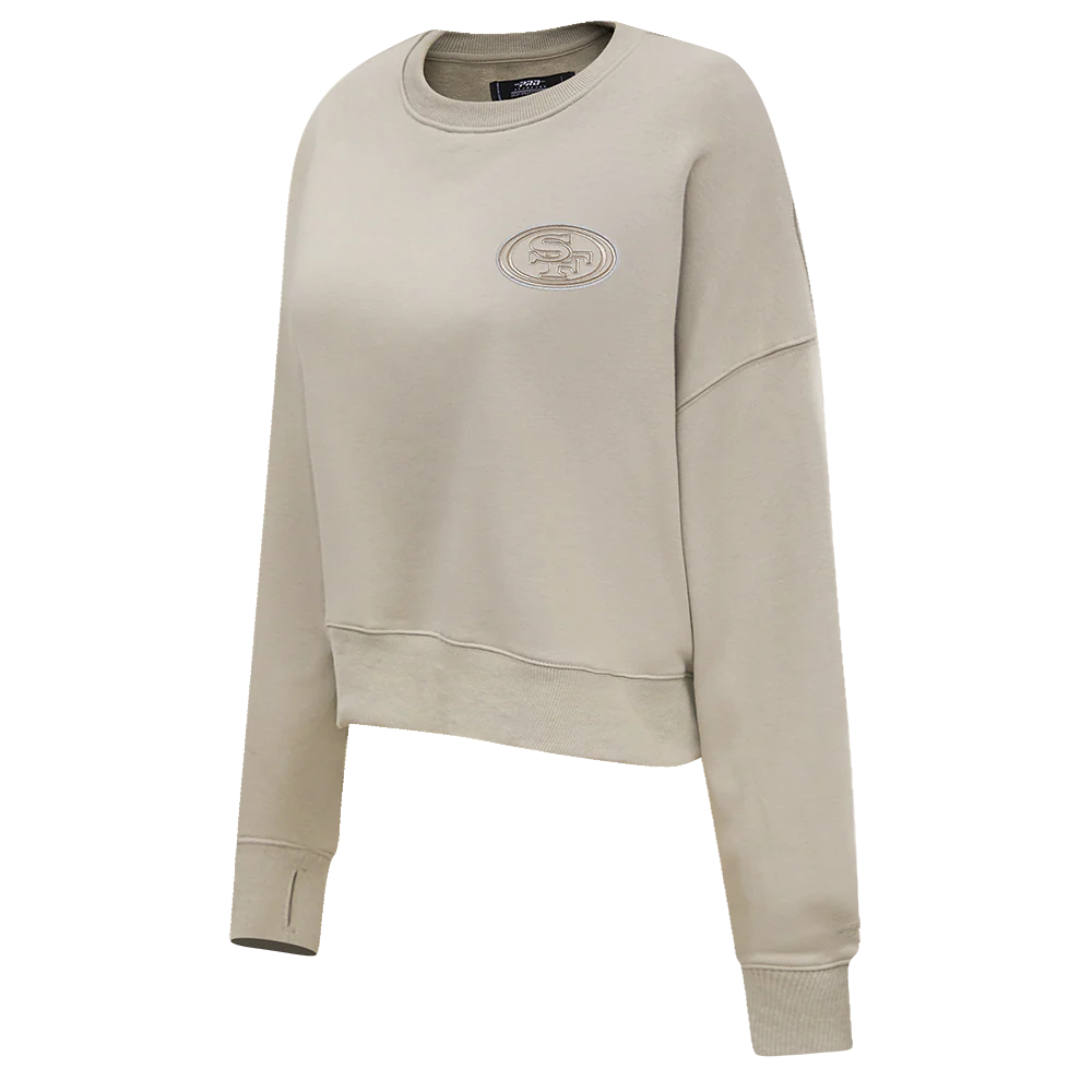 NFL SAN FRANCISCO 49ERS NEUTRAL WOMEN'S CREWNECK (TAUPE) - Image 2