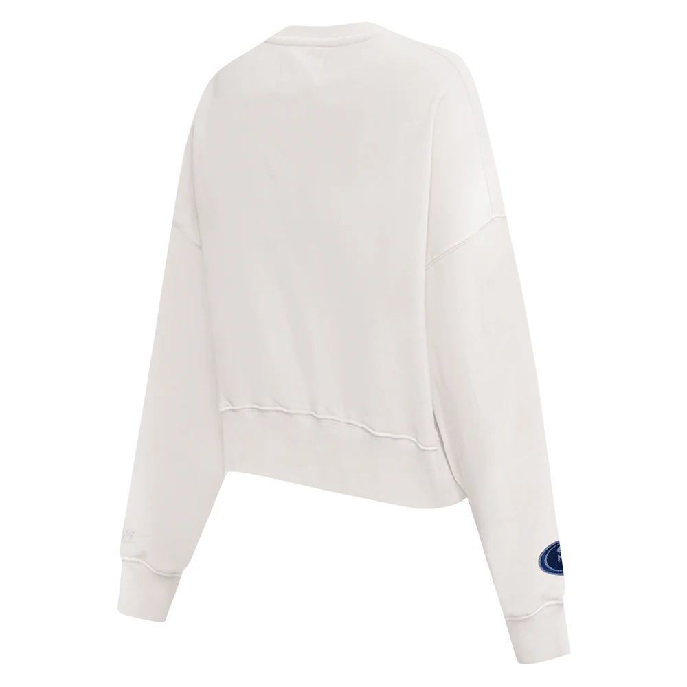 NFL SAN FRANCISCO 49ERS VARSITY BLUES WOMEN'S CREWNECK (LINEN) - Image 4
