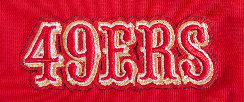 NFL SAN FRANCISCO 49ERS SCRIPT TAIL WOMEN'S HIGH WAIST JERSEY LEGGING (RED) - Image 11
