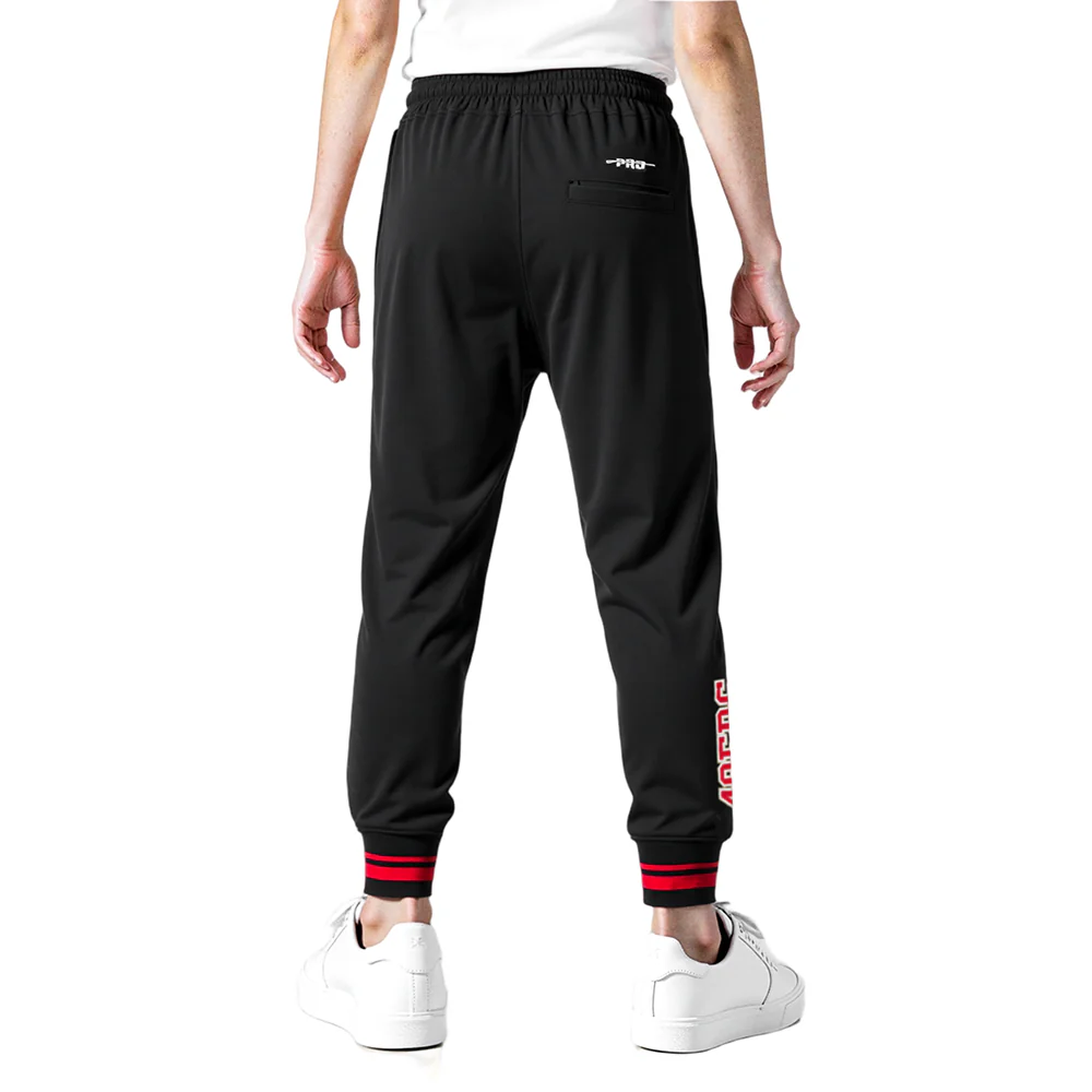 NFL SAN FRANCISCO 49ERS CREST EMBLEM WOMEN'S RIB FLC SWEATPANT (BLACK/RED/BLACK) - Image 2