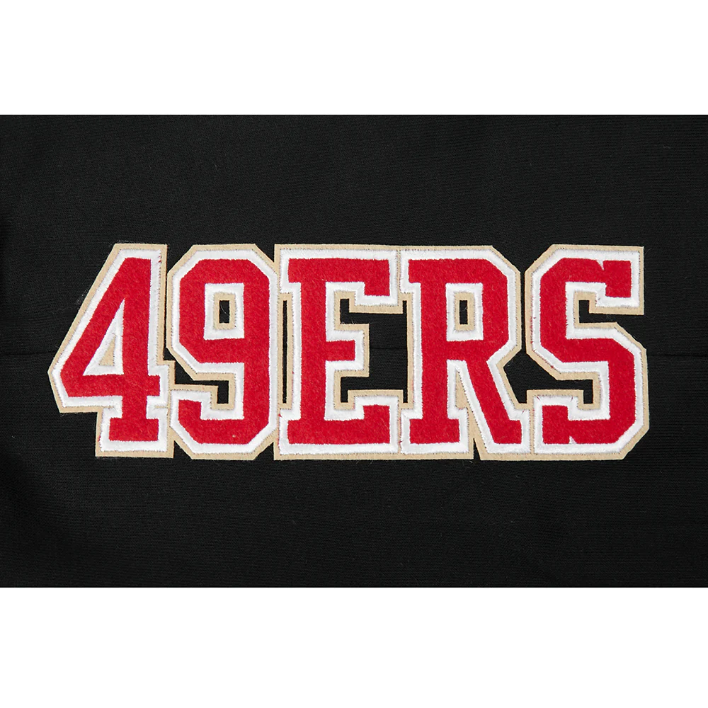 NFL SAN FRANCISCO 49ERS CREST EMBLEM WOMEN'S RIB FLC SWEATPANT (BLACK/RED/BLACK) - Image 6
