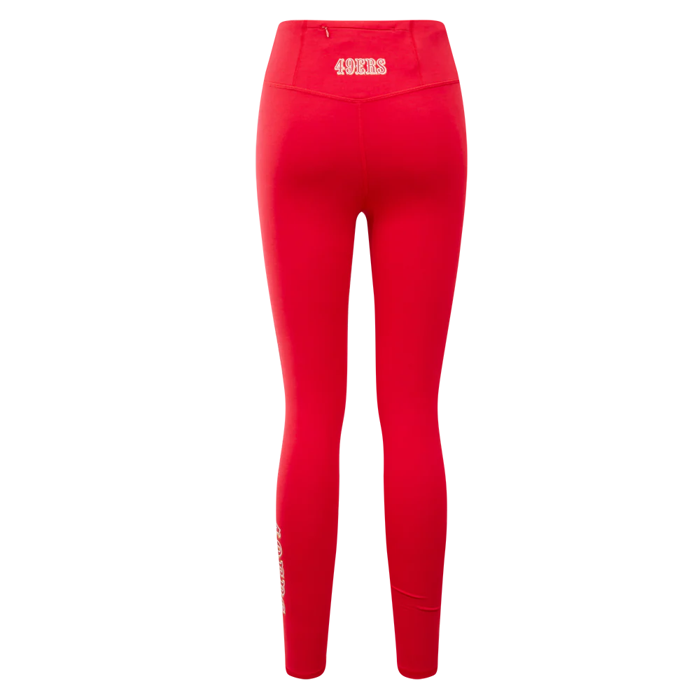 NFL SAN FRANCISCO 49ERS CLASSIC WOMEN'S JERSEY LEGGING (RED) - Image 4