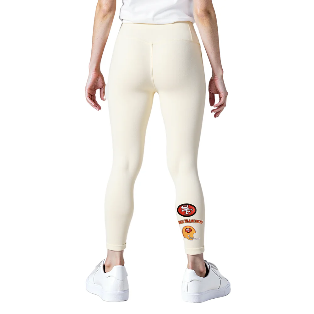 NFL SAN FRANCISCO 49ERS RETRO CLASSIC WOMEN'S JERSEY LEGGING (EGGSHELL) - Image 2