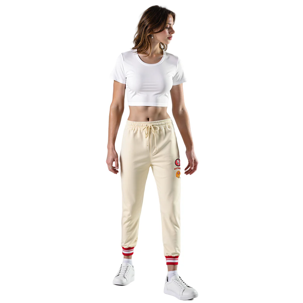 NFL SAN FRANCISCO 49ERS RETRO CLASSIC WOMEN'S SWEATPANT (EGGSHELL/ RED)