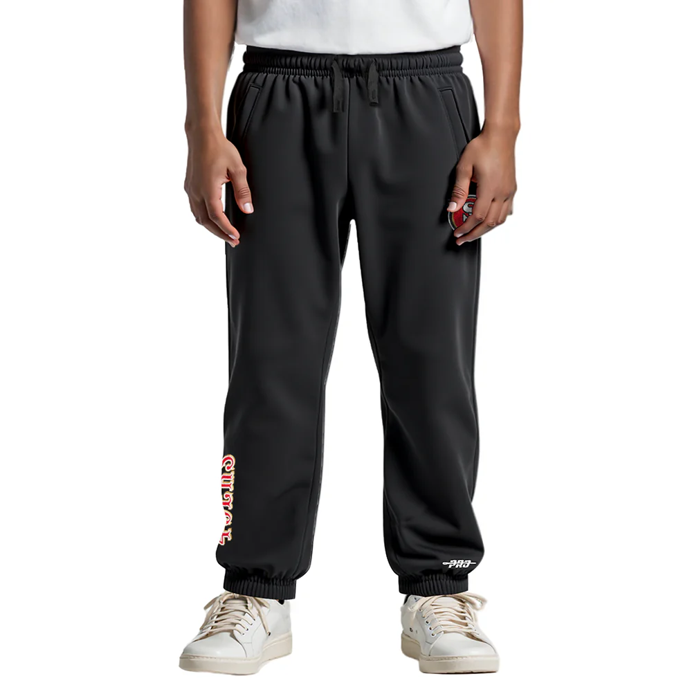 NFL SAN FRANCISCO 49ERS CLASSIC LITTLE BOYS FLC SWEATPANT (BLACK)