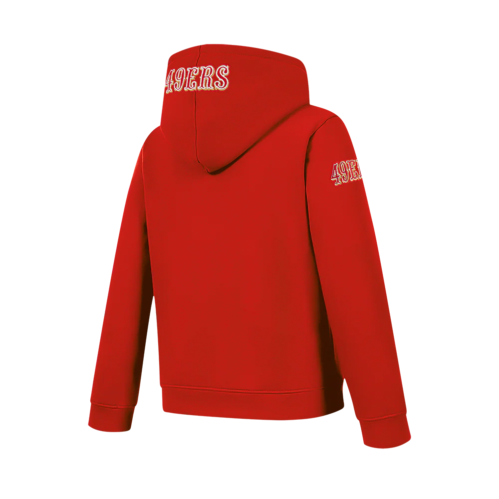 NFL SAN FRANCISCO 49ERS CLASSIC LITTLE BOYS FLEECE FULL ZIP HOODIE (RED) - Image 12