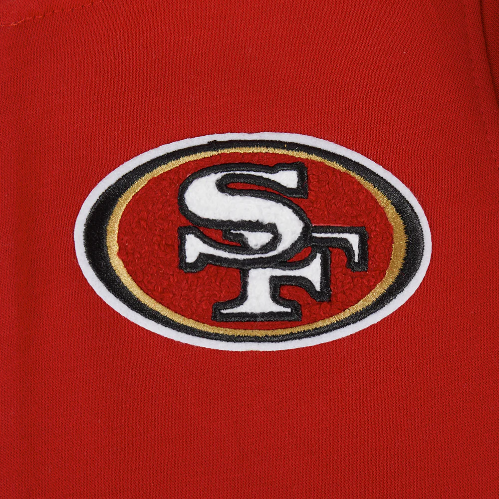 NFL SAN FRANCISCO 49ERS CLASSIC LITTLE BOYS FLEECE FULL ZIP HOODIE (RED) - Image 16