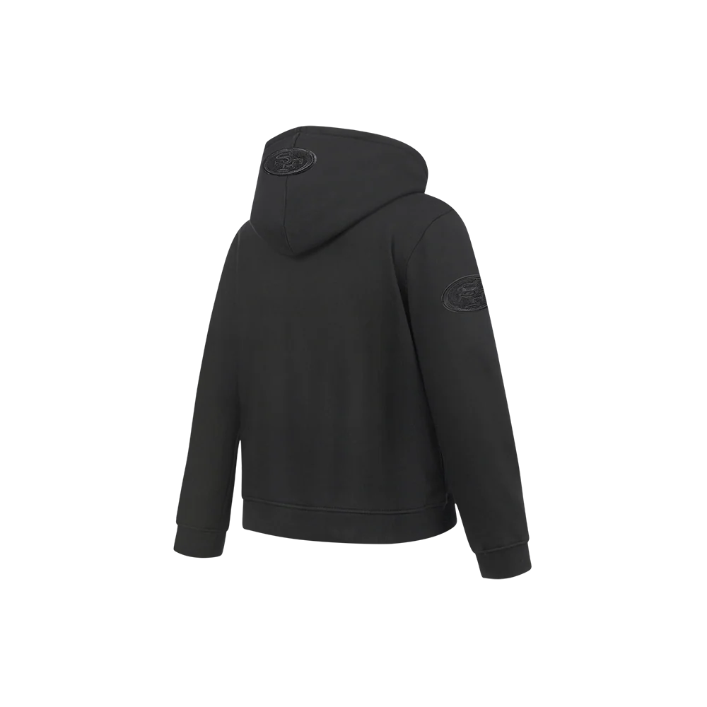 NFL SAN FRANCISCO 49ERS TRIPLE BLACK LITTLE BOYS FLEECE PULLOVER HOODIE (BLACK) - Image 6