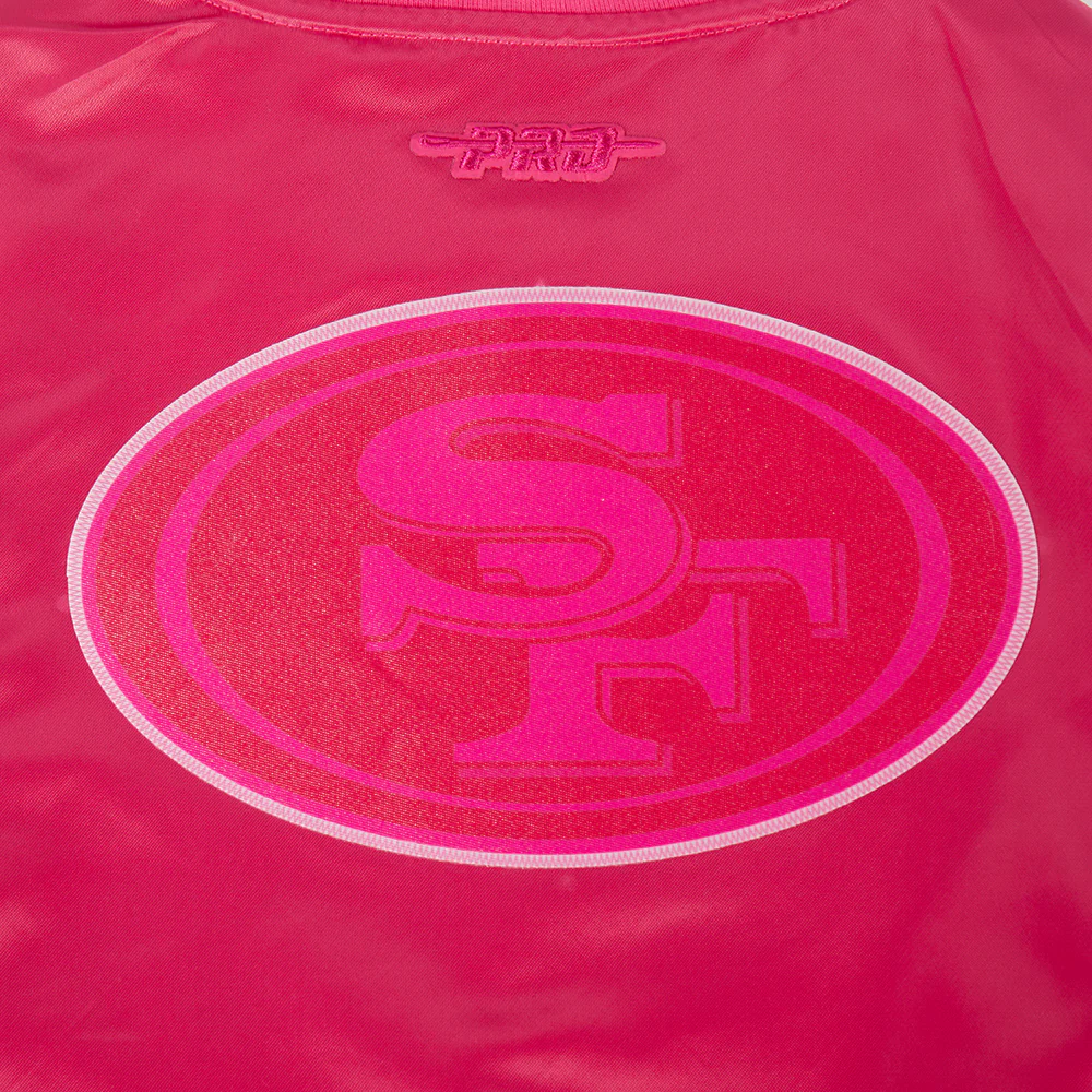 NFL SAN FRANCISCO 49ERS TRIPLE PINK LITTLE GIRLS SATIN JACKET (BEETROOT PURPLE) - Image 7
