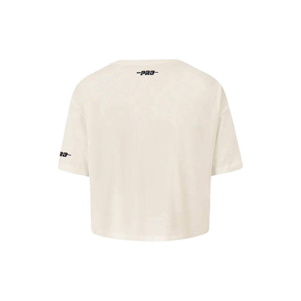NFL SAN FRANCISCO 49ERS RETRO CLASSIC LITTLE GIRLS SHORT SLEEVE BOXY TEE (EGGSHELL) - Image 3