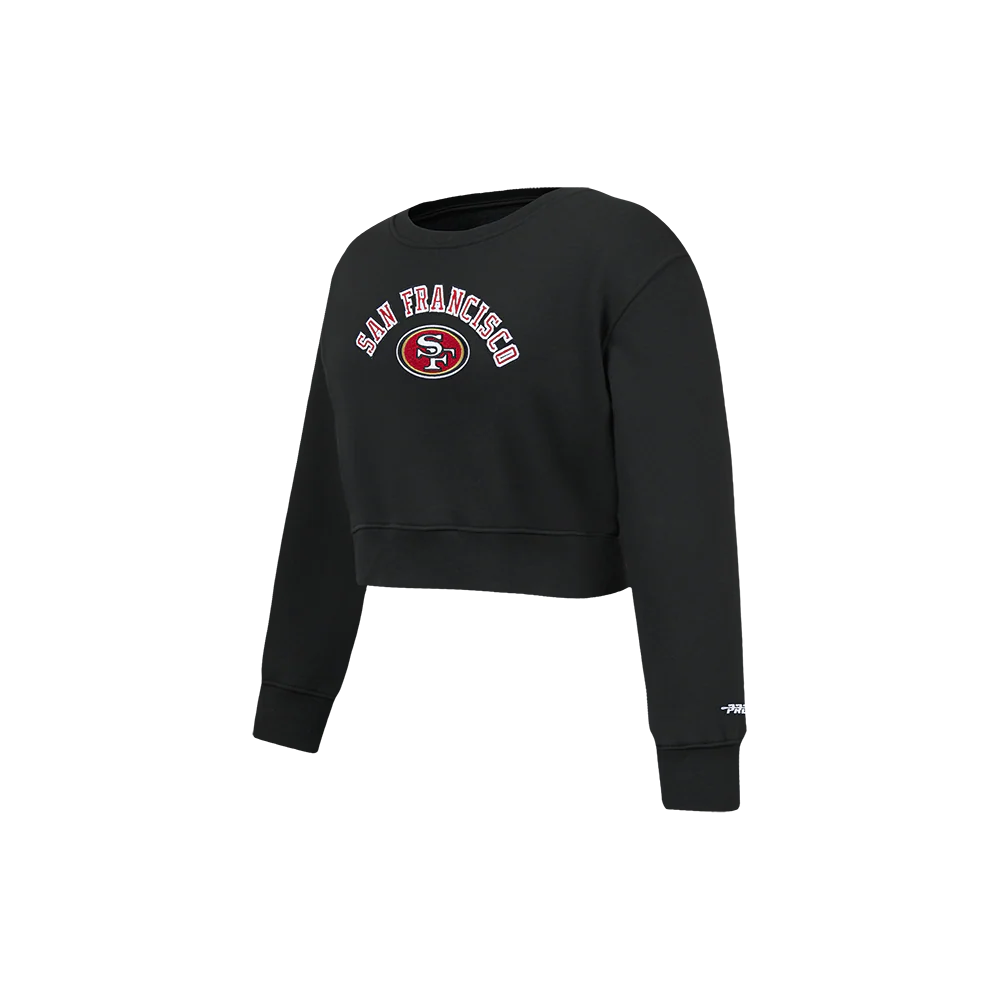 NFL SAN FRANCISCO 49ERS CLASSIC LITTLE GIRL'S FLC CREWNECK (BLACK) - Image 3