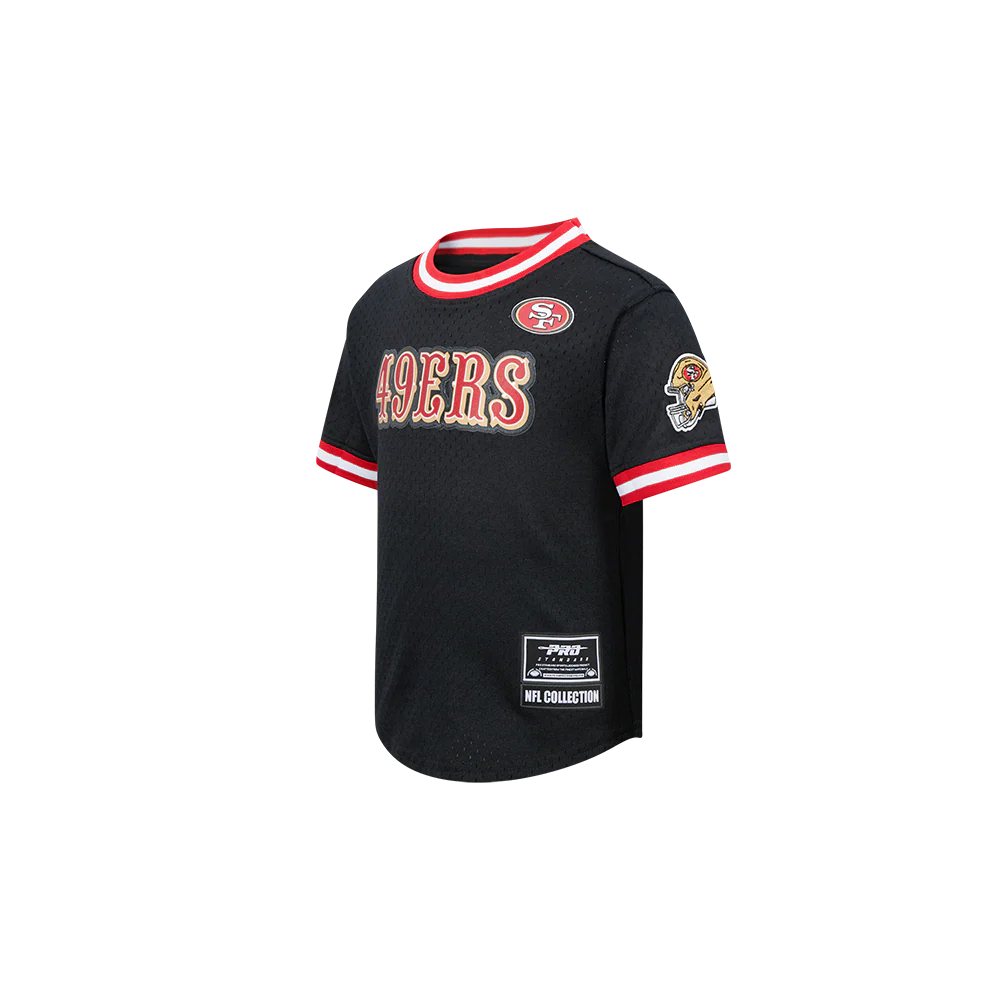 NFL SAN FRANCISCO 49ERS CLASSIC TODDLER BOYS SHORT SLEEVE MESH TEE (BLACK/RED) - Image 5