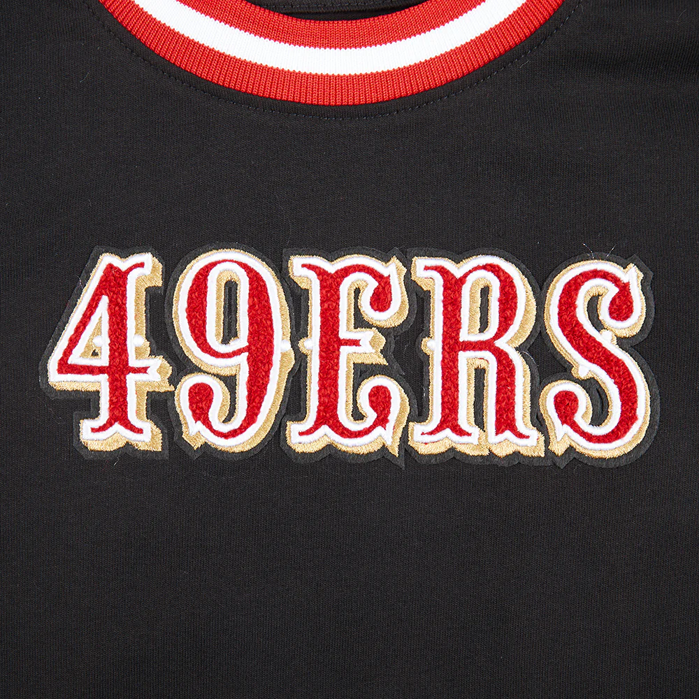 NFL SAN FRANCISCO 49ERS CLASSIC TODDLER BOYS SHORT SLEEVE STRIPED RIB TEE (BLACK/RED) - Image 7