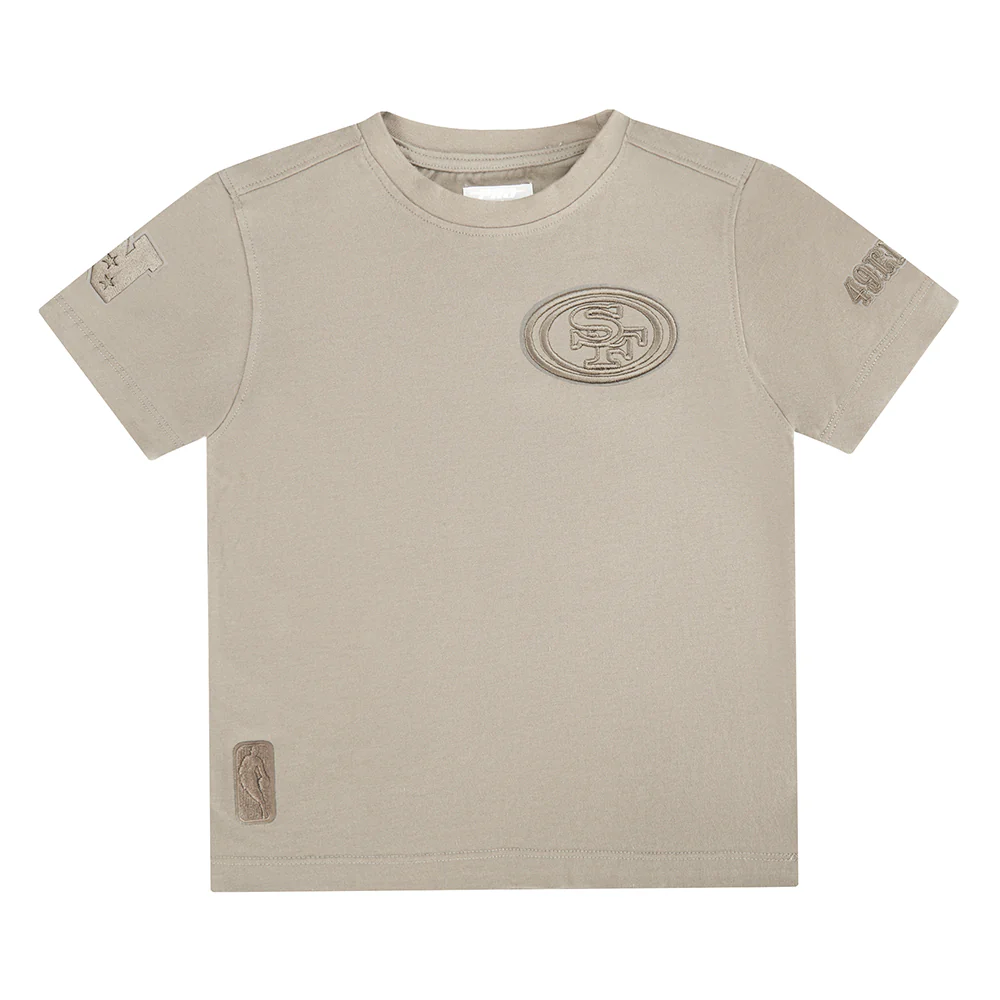 NFL SAN FRANCISCO 49ERS NEUTRAL TODDLER BOYS SHORT SLEEVE TEE (TAUPE)