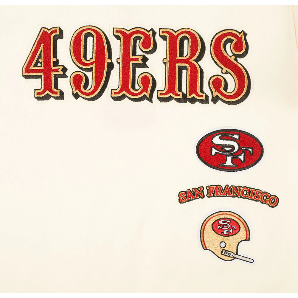 NFL SAN FRANCISCO 49ERS RETRO CLASSIC TODDLER BOY'S SS STRIPED RIB TEE (EGGSHELL/ RED) - Image 6
