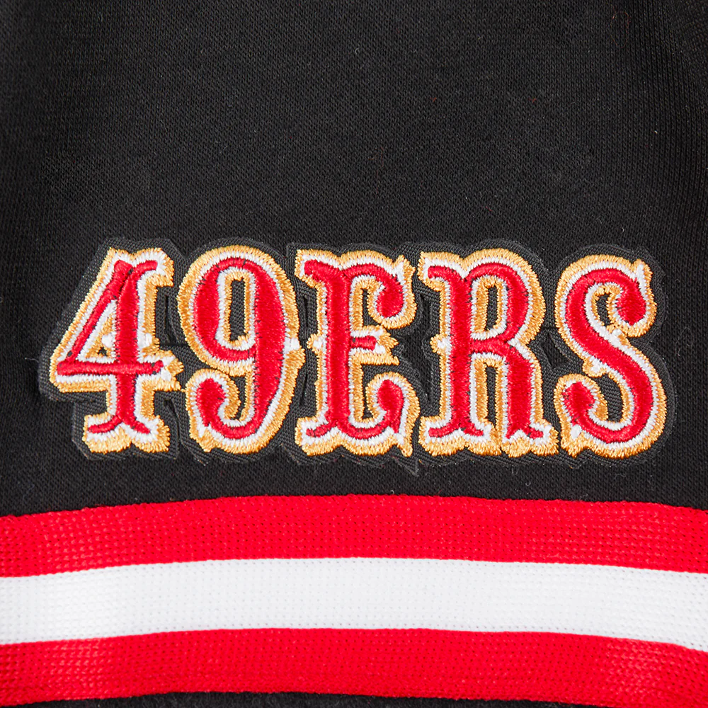 NFL SAN FRANCISCO 49ERS RETRO CLASSIC TODDLER BOYS FLEECE 2.0 SHORT (BLACK/RED) - Image 6