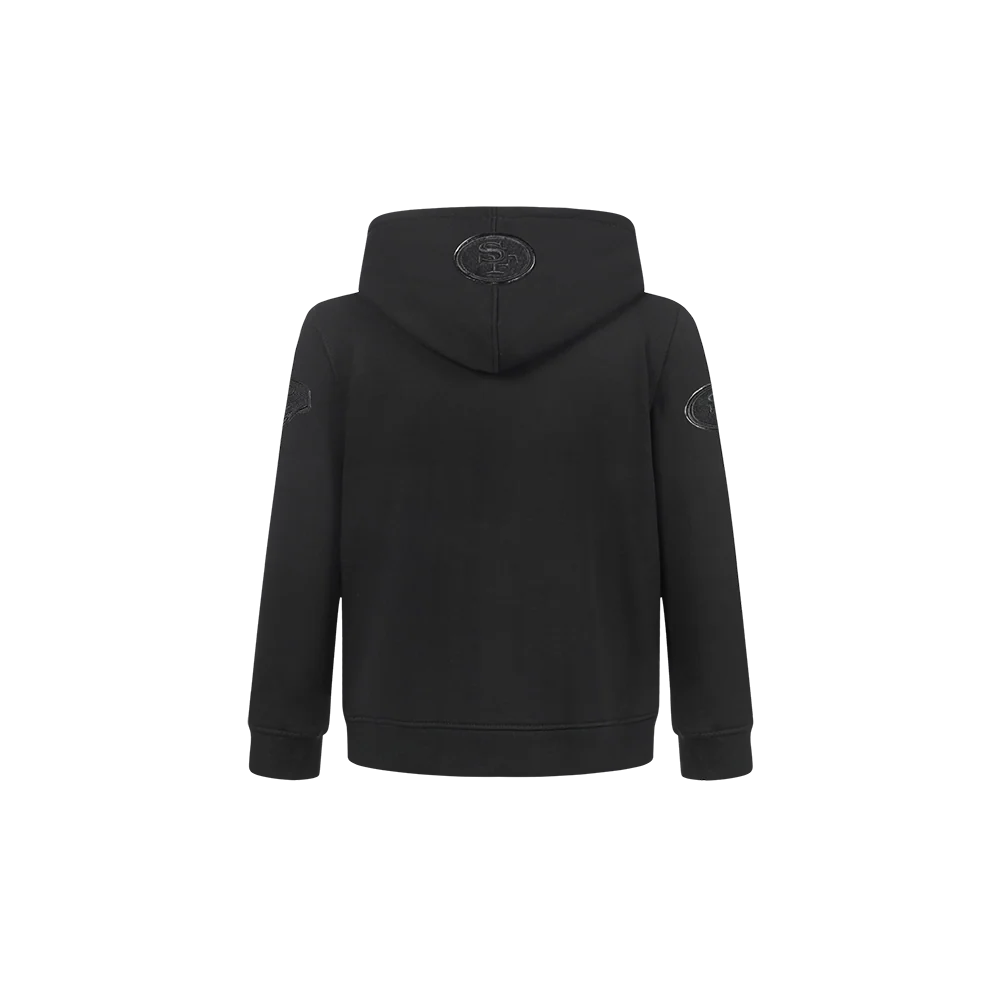 NFL SAN FRANCISCO 49ERS TRIPLE BLACK TODDLER BOYS FLEECE PULLOVER HOODIE (BLACK) - Image 5