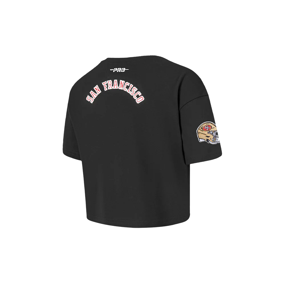 NFL SAN FRANCISCO 49ERS CLASSIC TODDLER GIRLS SHORT SLEEVE BOXY TEE (BLACK) - Image 4