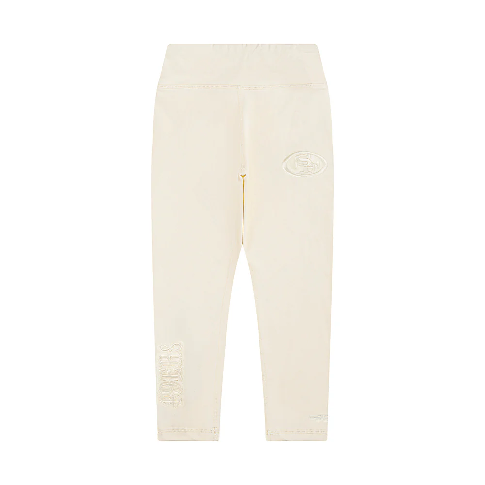 NFL SAN FRANCISCO 49ERS NEUTRAL TODDLER GIRLS LEGGING (EGGSHELL)