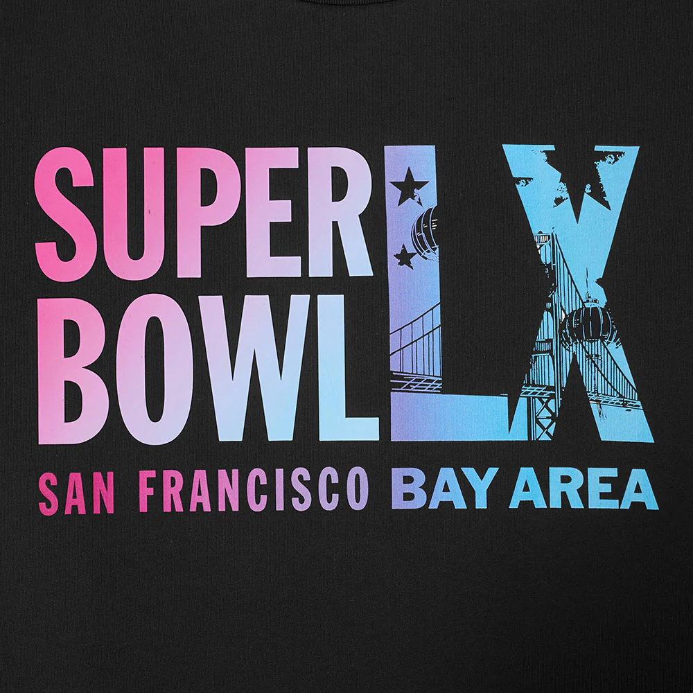 NFL SUPER BOWL 60 WORDMARK MEN'S CJ DROP SHOULDER TEE (BLACK) - Image 8