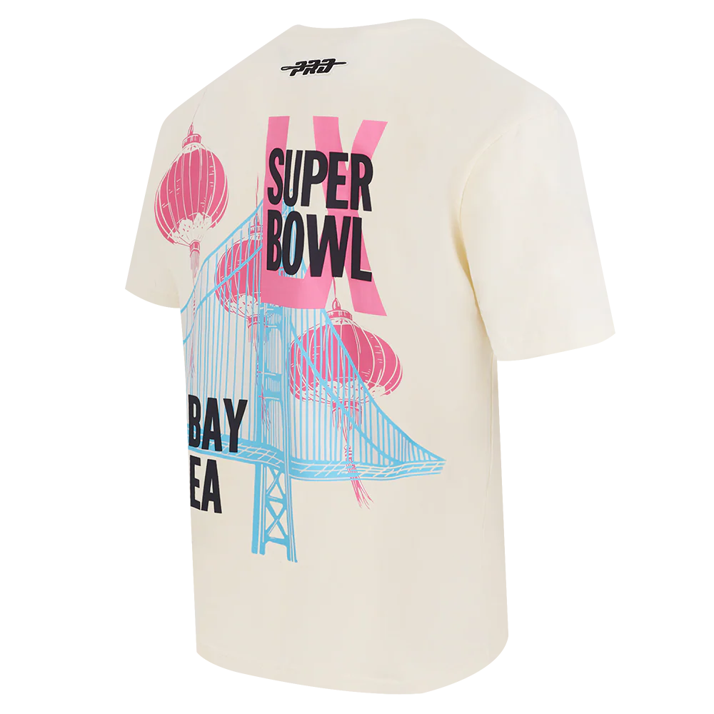 NFL SUPER BOWL 60 MEN'S CJ DROP SHOULDER TEE (EGGSHELL) - Image 4