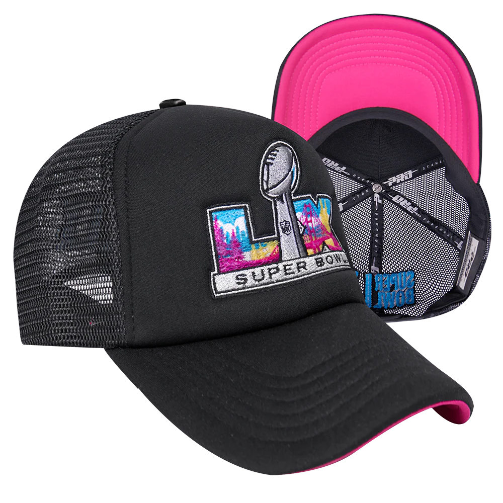 NFL SUPER BOWL 60 FOAM PRO PINCH TRUCKER SNAPBACK (BLACK) - Image 3