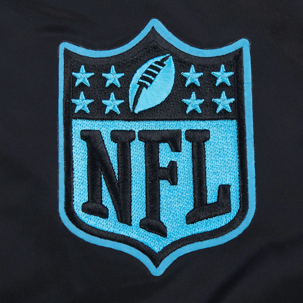 NFL SUPER BOWL 60 WOMEN'S SUBLIMATED SATIN JACKET (BLACK/MULTI) - Image 9