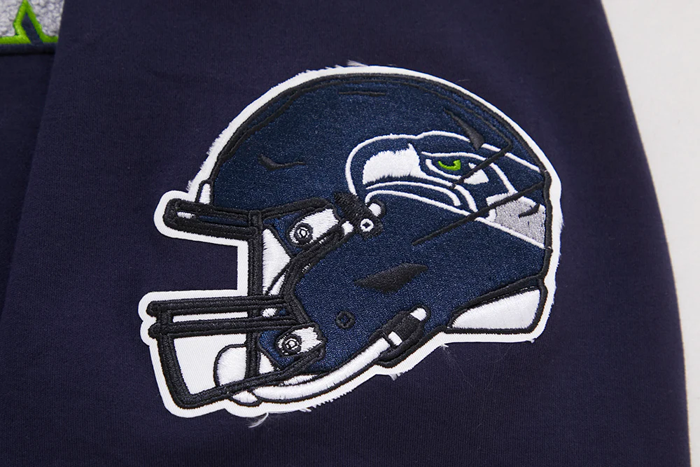 NFL SEATTLE SEAHAWKS CLASSIC CHENILLE MEN'S DOUBLE KNIT TEE (MIDNIGHT NAVY) - Image 7