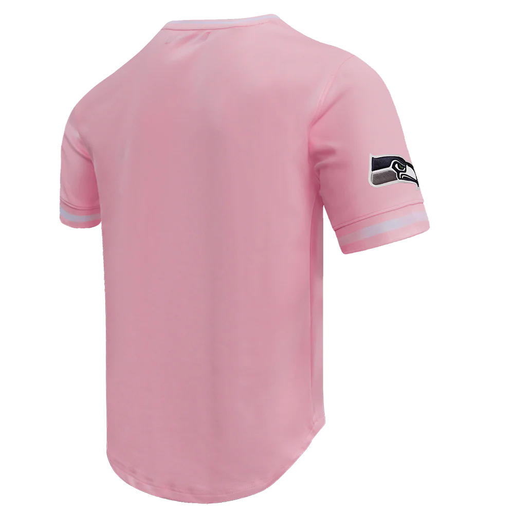 NFL SEATTLE SEAHAWKS CLASSIC CHENILLE DOUBLE KNIT TEE (PINK) - Image 3