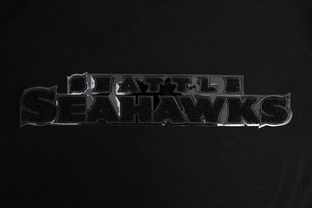 NFL SEATTLE SEAHAWKS TRIPLE BLACK MEN'S TEE (TRIPLE BLACK) - Image 5